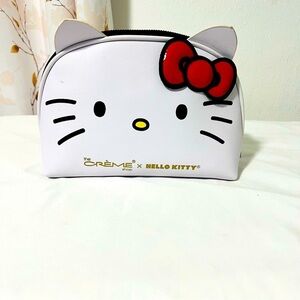 The Crème Shop x Hello Kitty White Travel Dome Makeup Pouch Red Bow Vacation